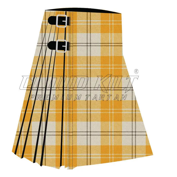 Alisa Gold Premium Tartan Kilt - CLOUD KILT