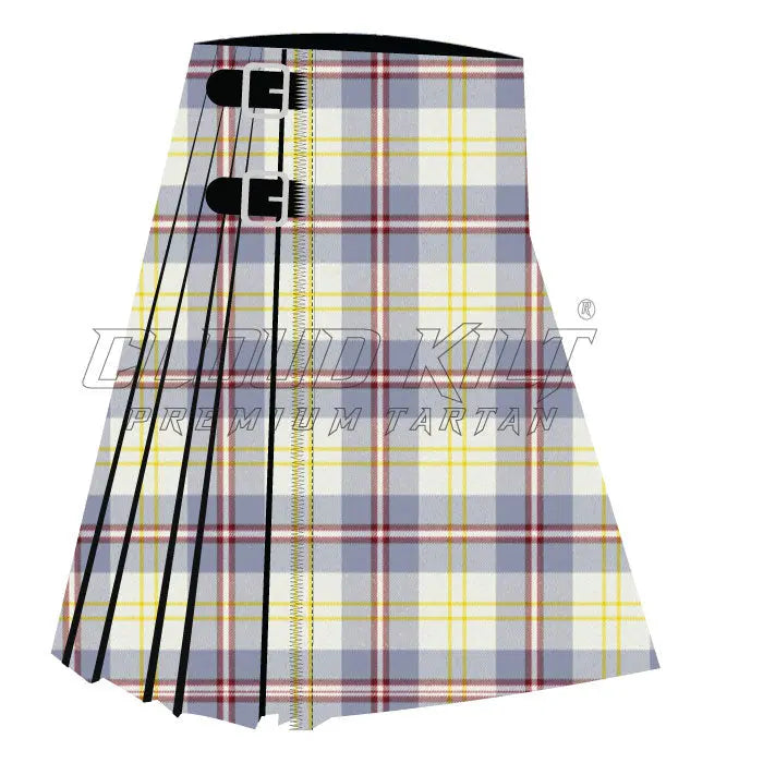 Banff White Premium Tartan Kilt - CLOUD KILT