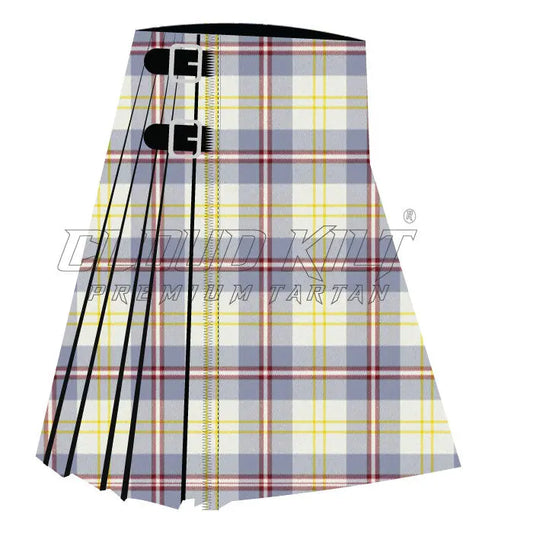 Banff White Premium Tartan Kilt - CLOUD KILT