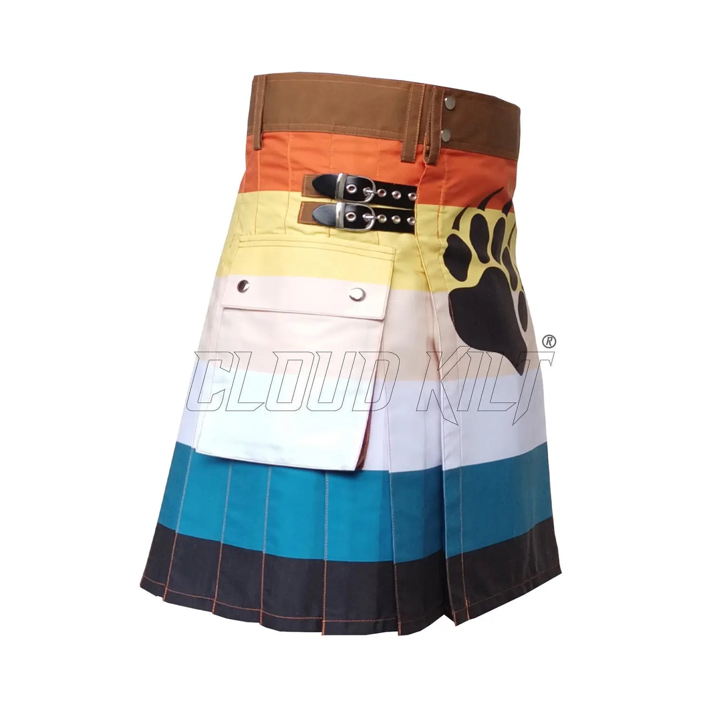 Bear Paw Flag Utility Kilt For Men CLOUD KILT