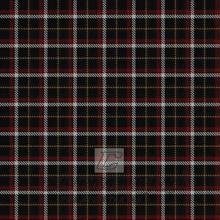 Black Asymmetric Premium Tartan Kilt CLOUD KILT