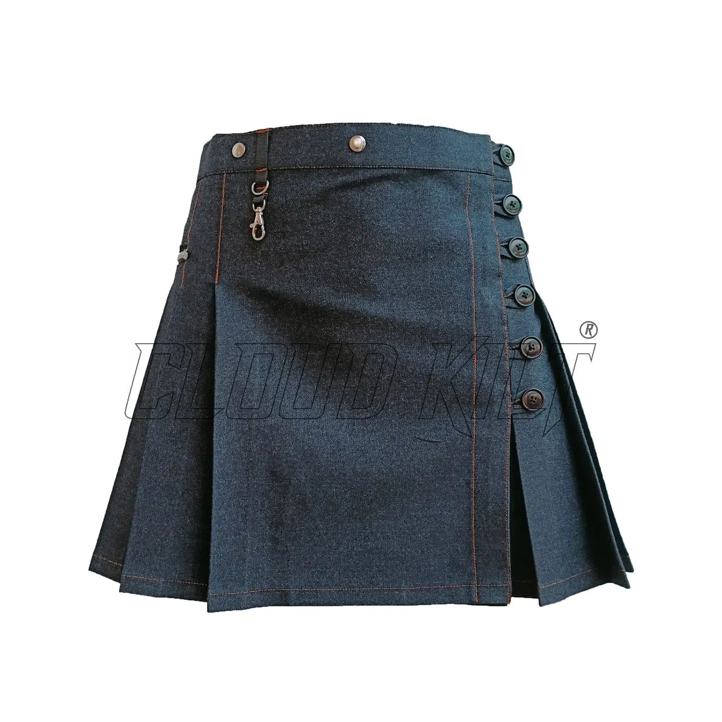 Black Denim Women Utility Kilt CLOUD KILT