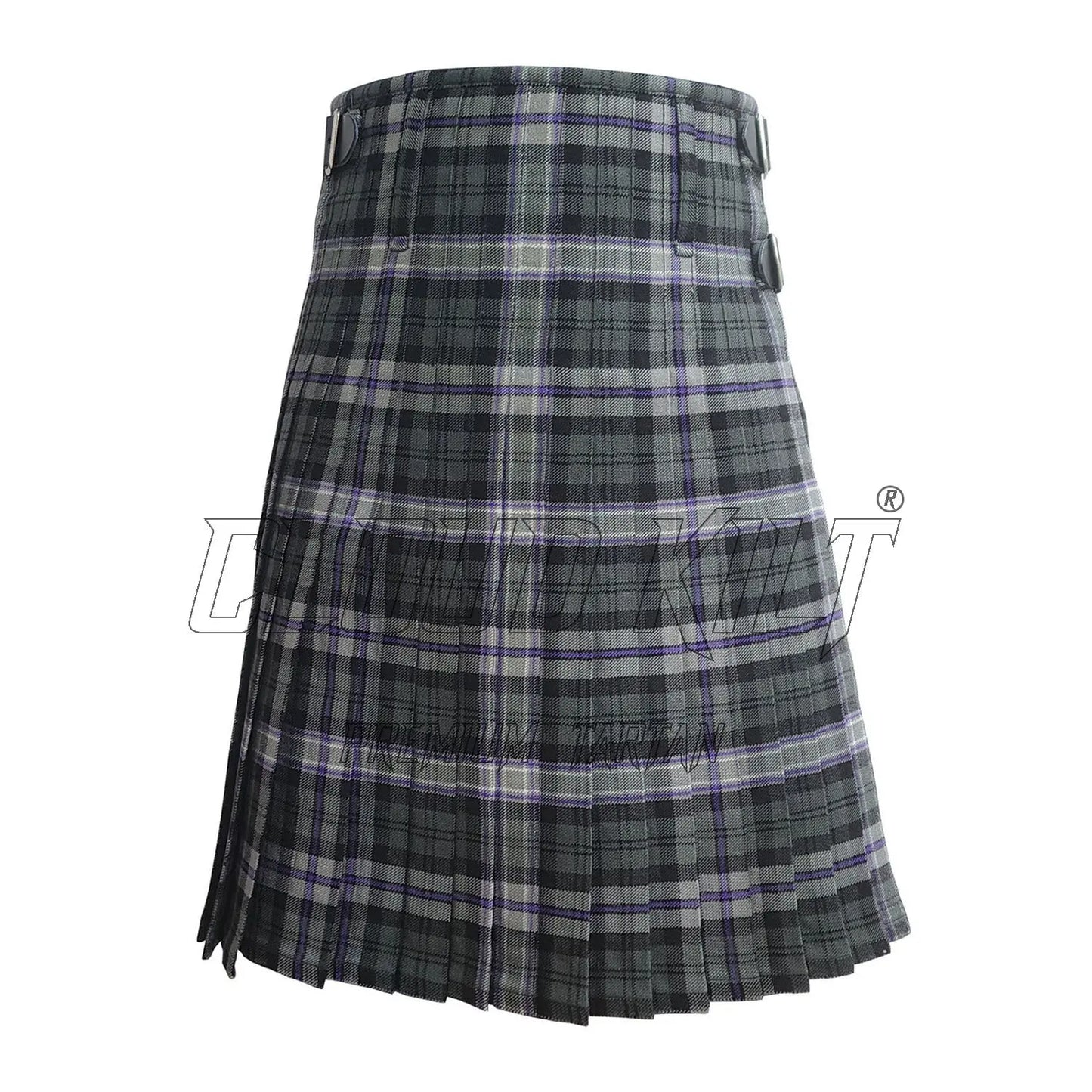 Black Scottish National Tartan Kilt For Men CLOUD KILT