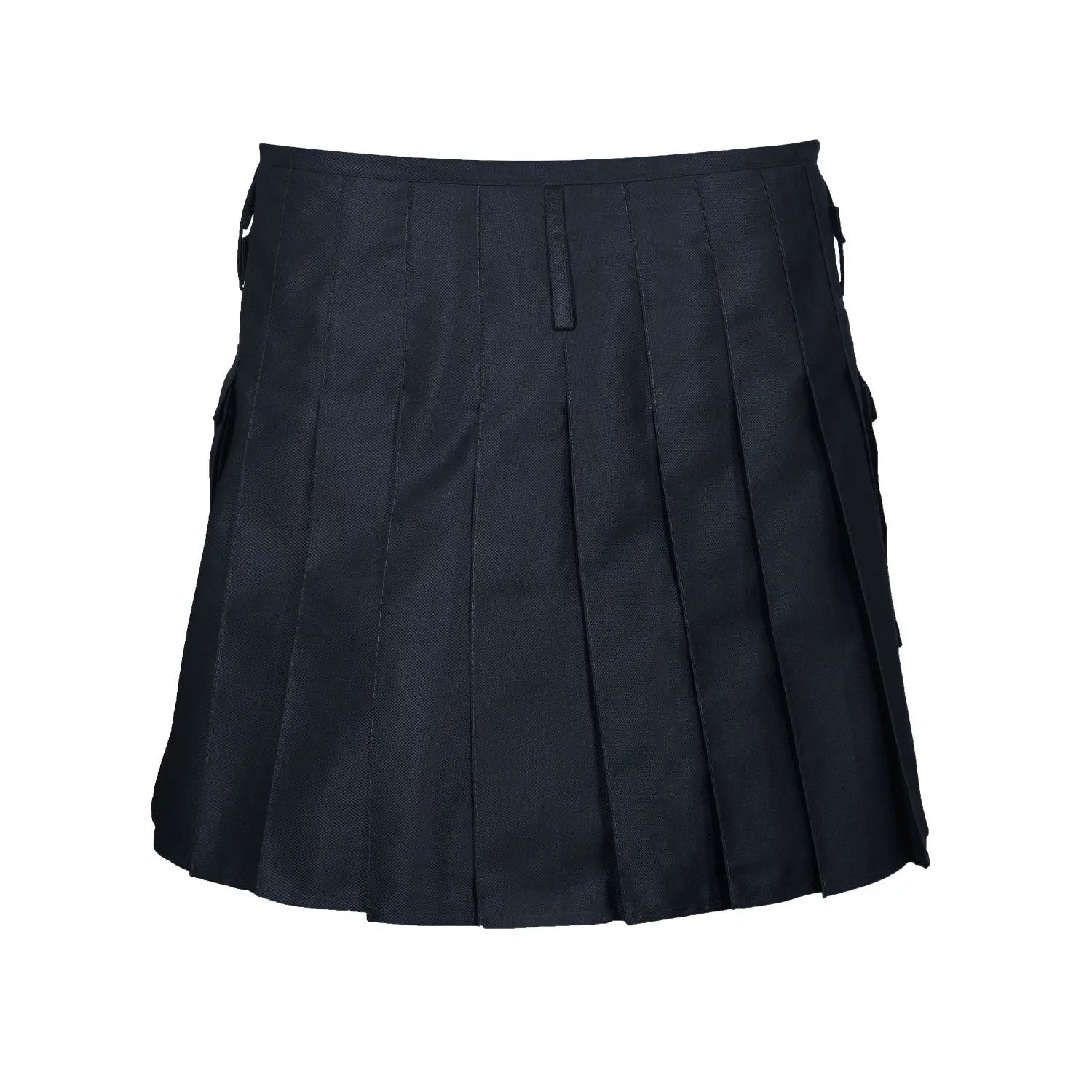 Black Women Utility Kilt With Cargo Pockets CLOUD KILT