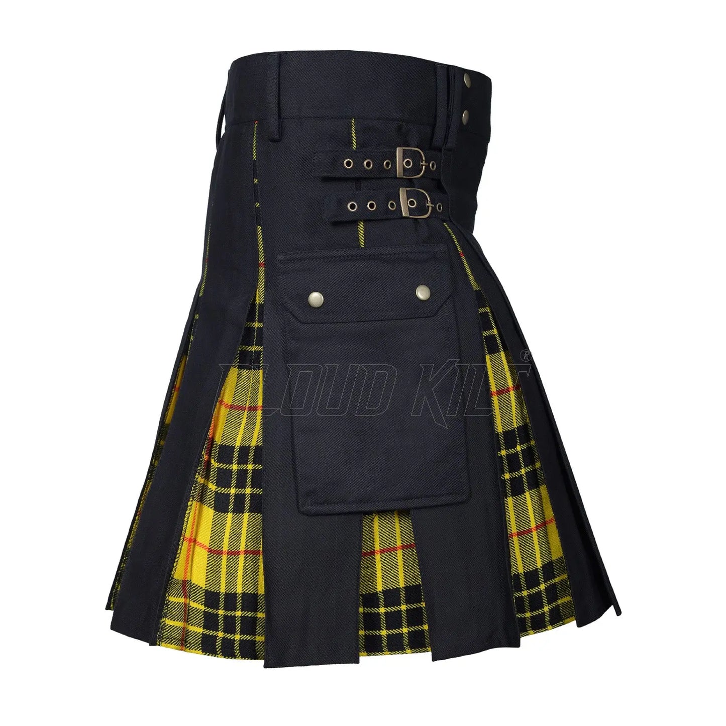 Box Pleated Hybrid Tartan Macleod of Lewis Utility Kilt CLOUD KILT