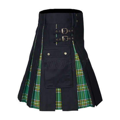 Box Pleated Tartan  Hybrid Irish Heritage Utility Kilt CLOUD KILT