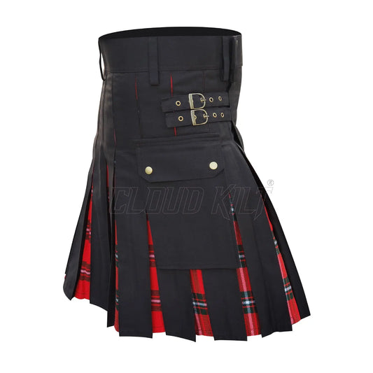 Box Pleated Tartan Hybrid MacGregor Utility Kilt CLOUD KILT