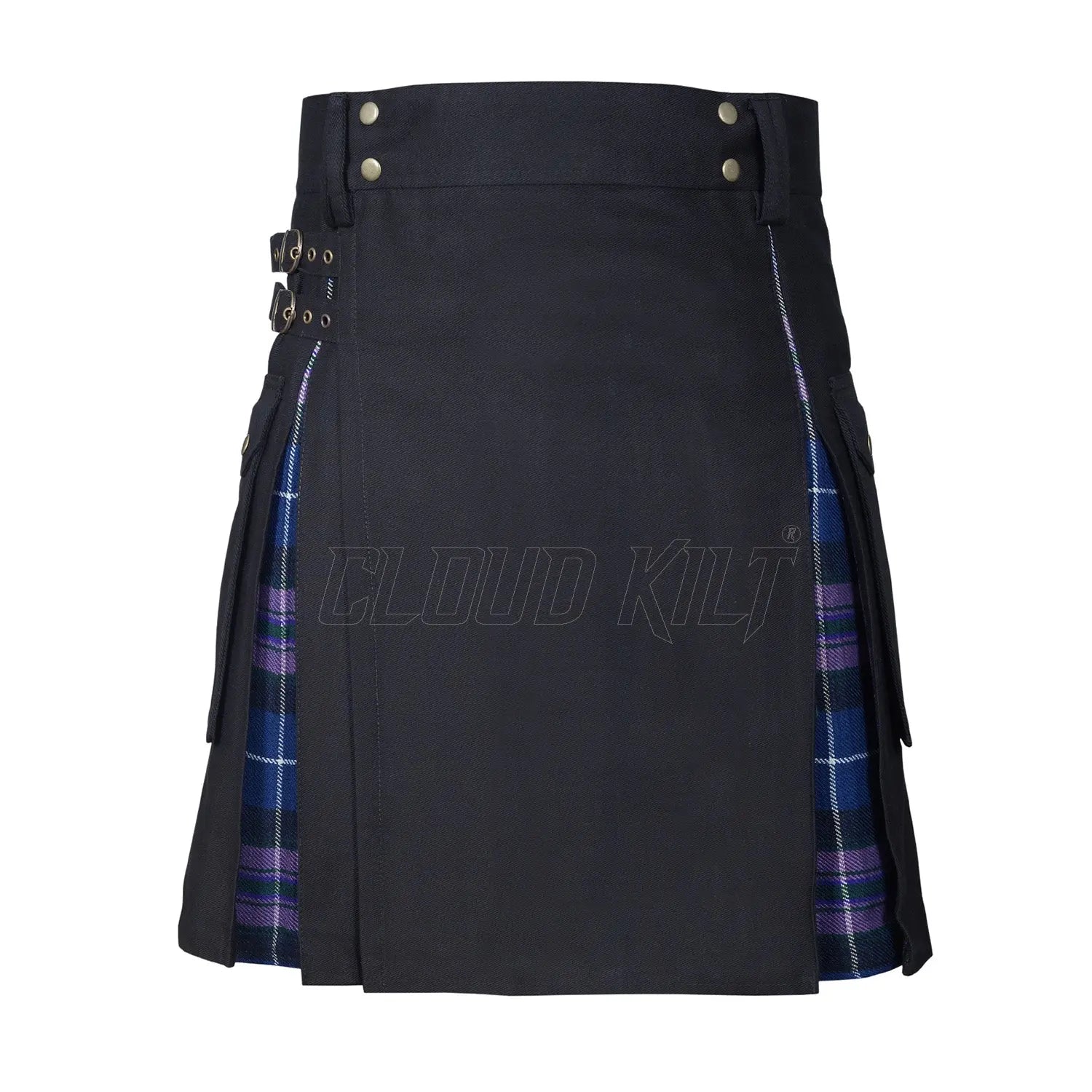 Box Pleated Tartan Hybrid Pride of Scotland Utility Kilt CLOUD KILT