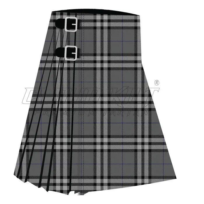 Burberry Grey Premium Tartan Kilt - CLOUD KILT