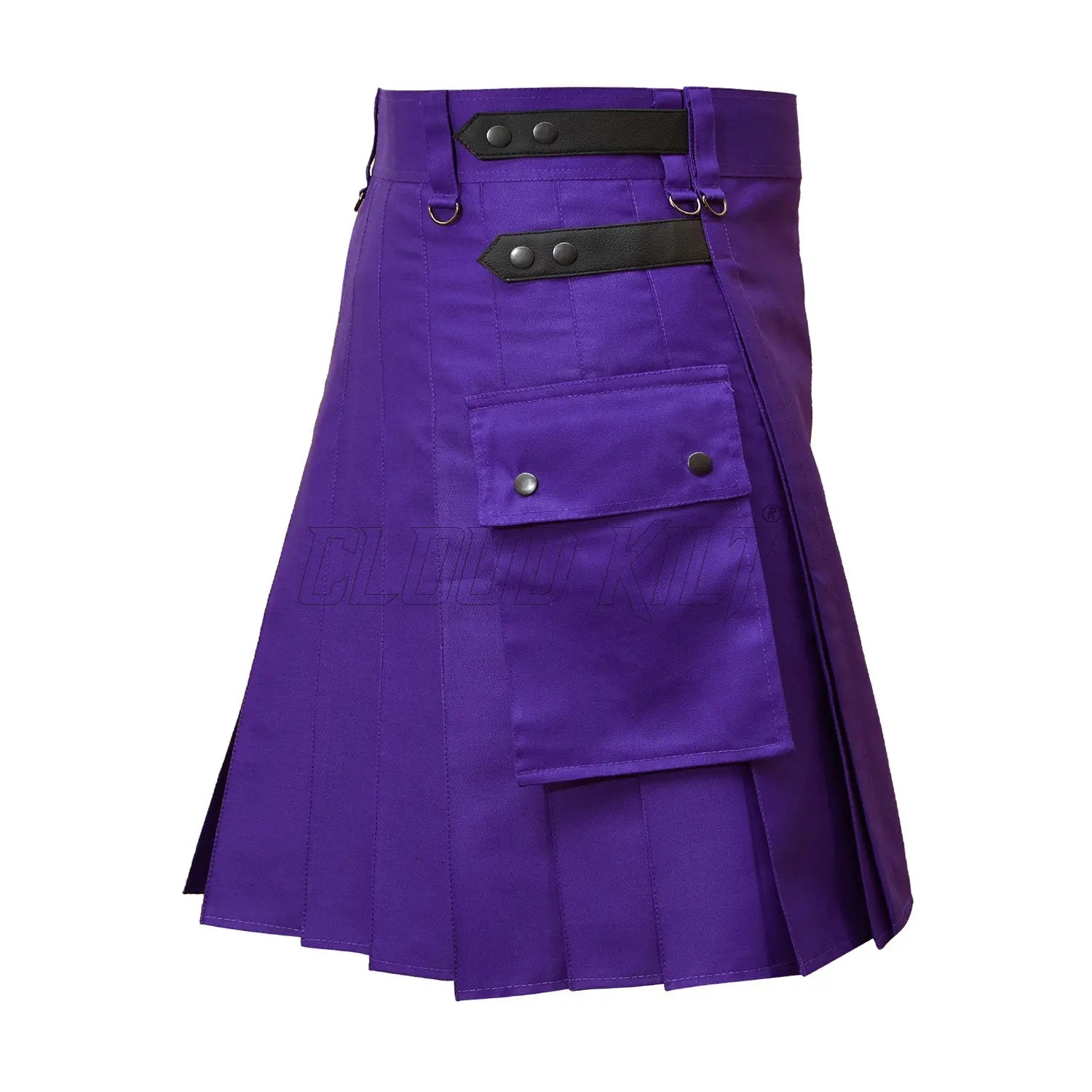 Deluxe Modern Purple Utility Kilt For Men CLOUD KILT