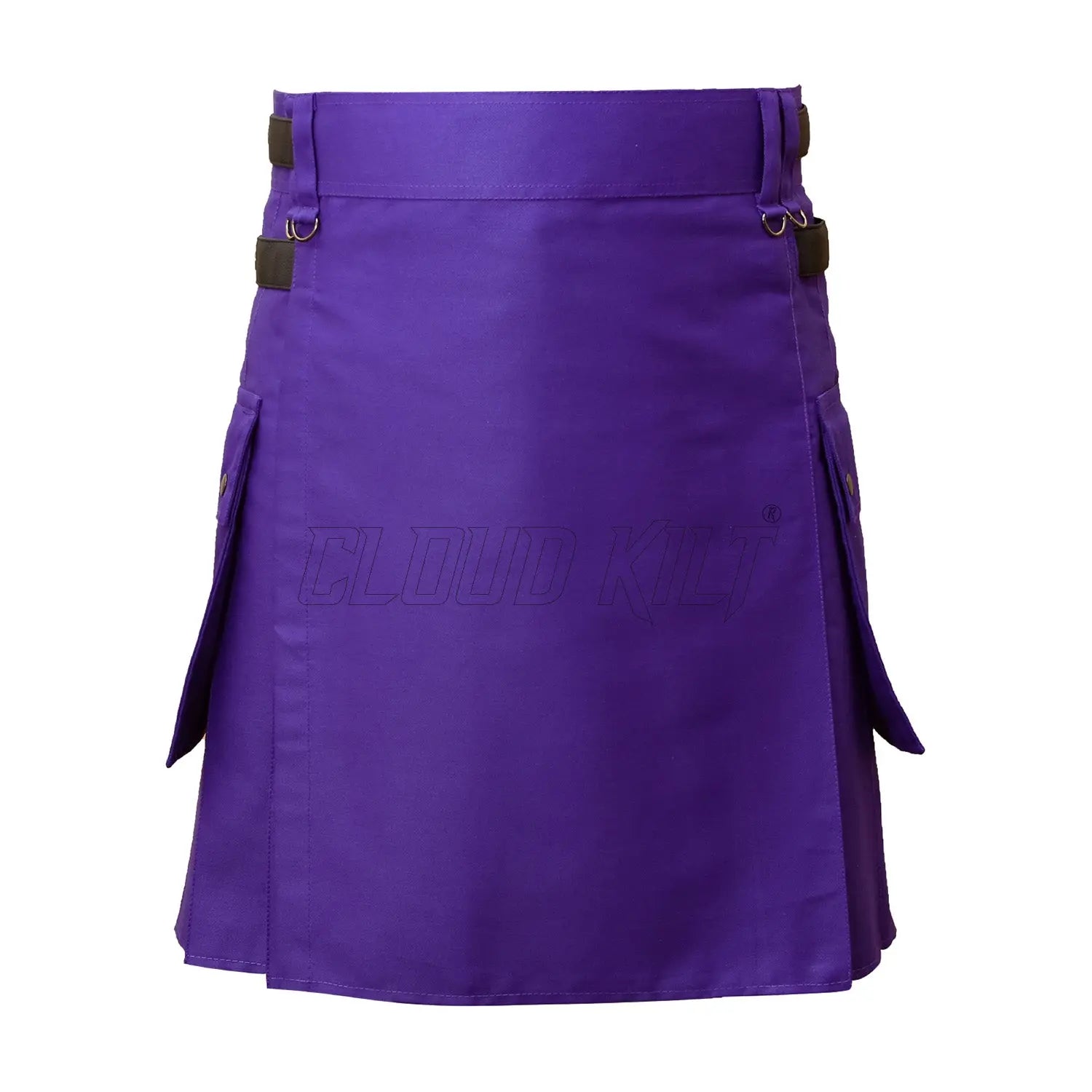 Deluxe Modern Purple Utility Kilt For Men CLOUD KILT