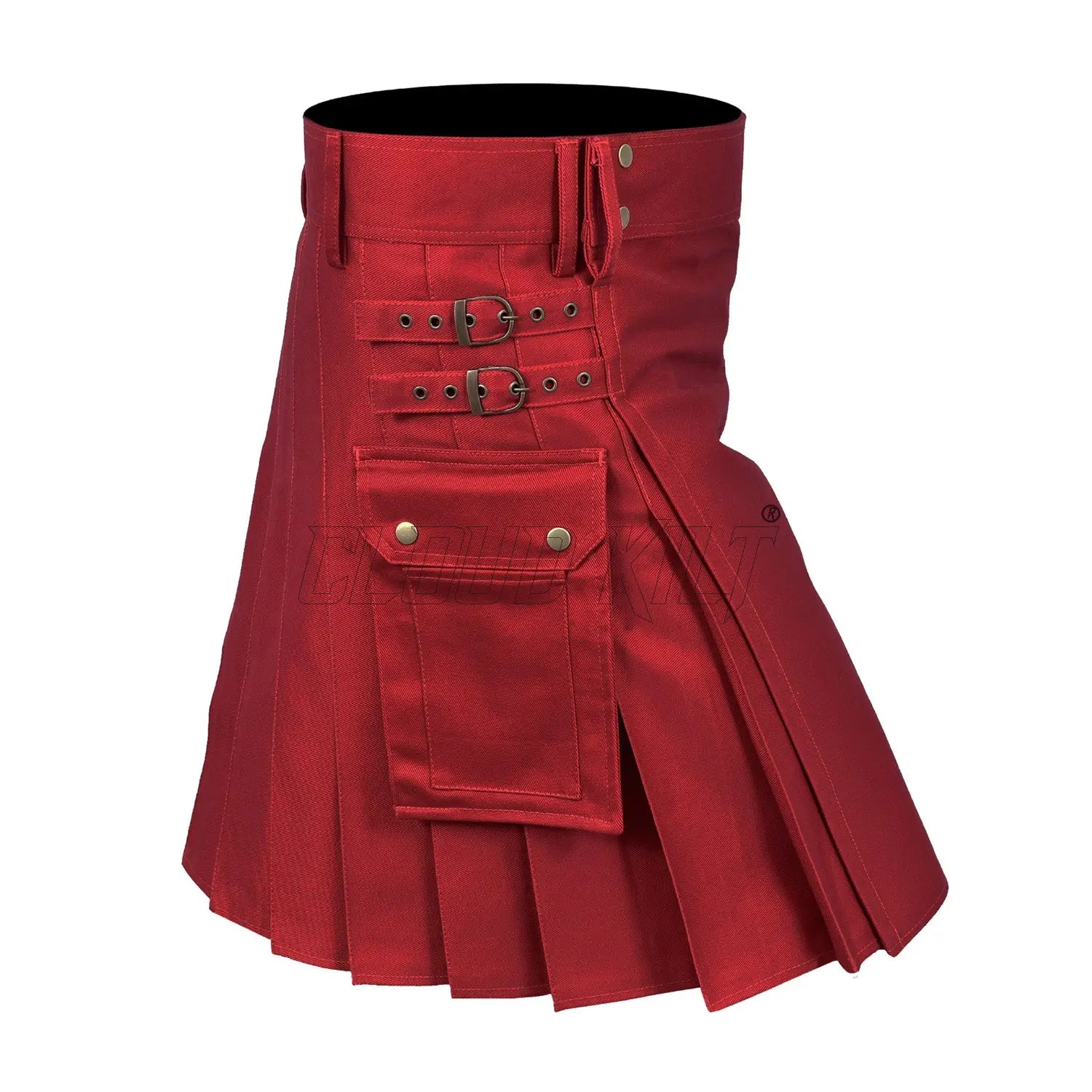 Deluxe Modern Red Utility Kilt For Men CLOUD KILT