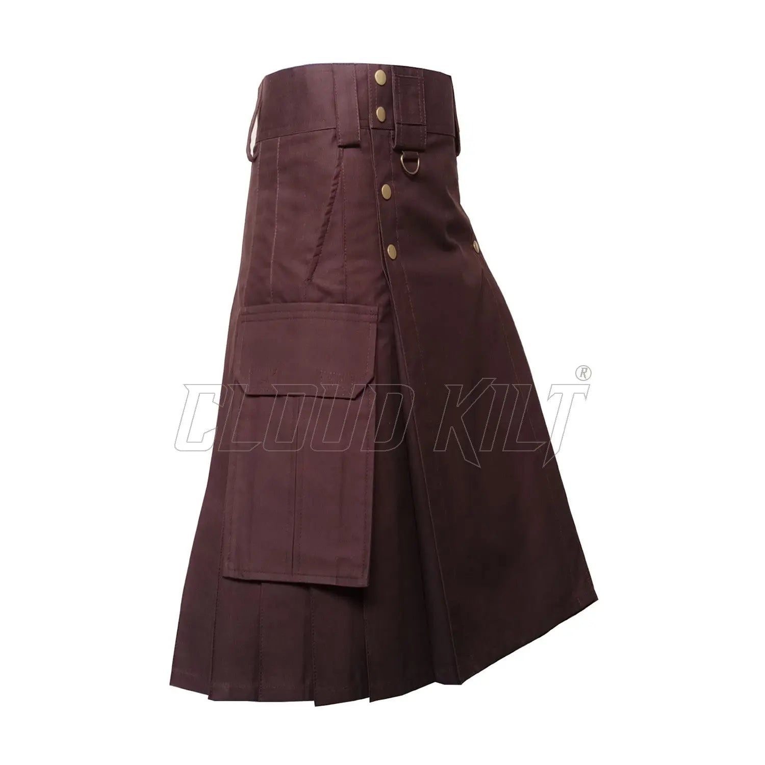 Deluxe Modern Utility Kilt With Slash and Cargo Pockets CLOUD KILT