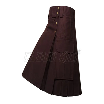 Deluxe Modern Utility Kilt With Slash and Cargo Pockets CLOUD KILT