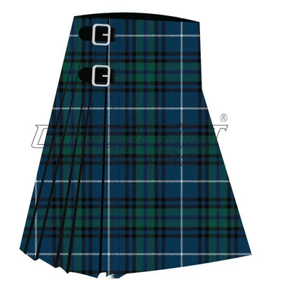 Dollar Academy Green Modern Tartan CLOUD KILT