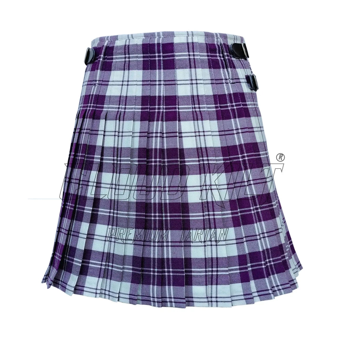 Erskine Dress Purple & White Tartan Kilt CLOUD KILT