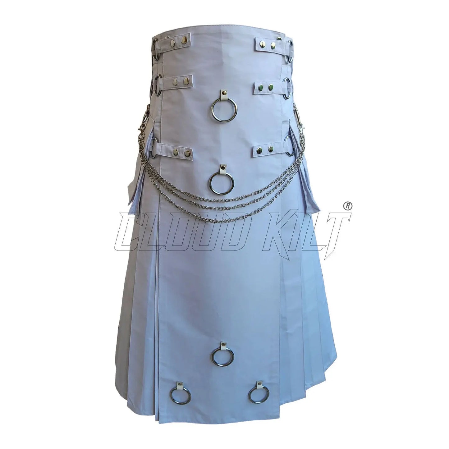 Fashion Utility Hybrid Kilt For Men With Chrome Chain CLOUD KILT