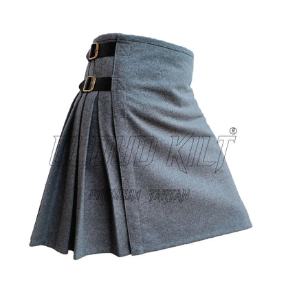 Gray Wool Tartan Kilt CLOUD KILT