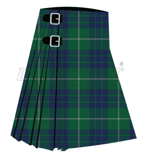 Hamilton Green Hunting Modern Premium Tartan Kilt CLOUD KILT