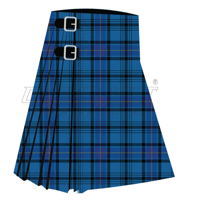 Hannay Blue Modern Premium Tartan Kilt CLOUD KILT