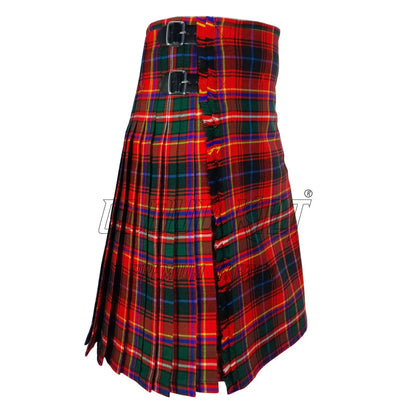 Innes Red Modern Tartan Utility Kilt For Men CLOUD KILT