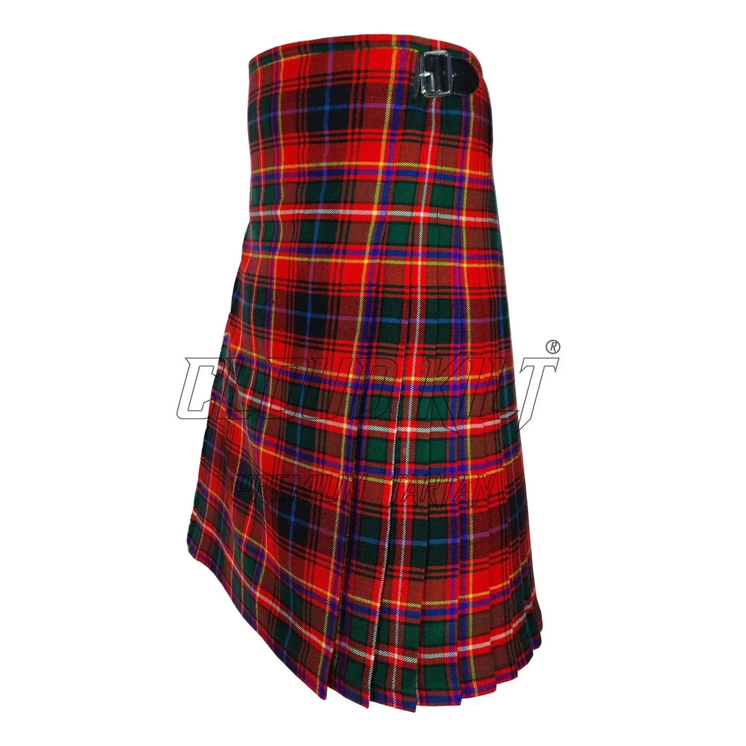 Innes Red Modern Tartan Utility Kilt For Men CLOUD KILT