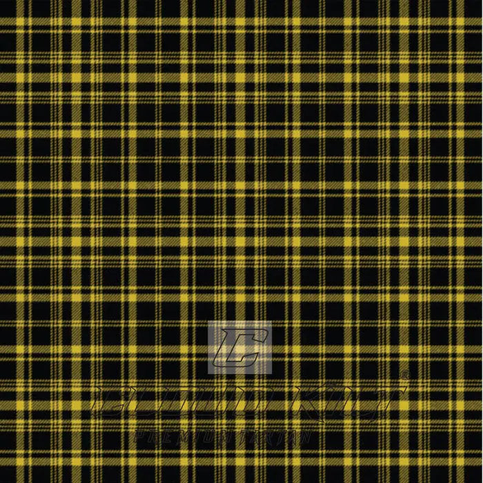 Justus Yellow & Black Premium Tartan Kilt CLOUD KILT