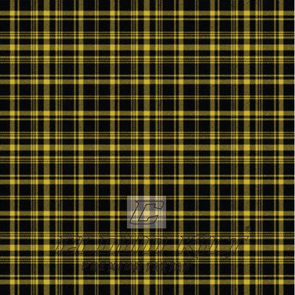 Justus Yellow & Black Premium Tartan Kilt CLOUD KILT