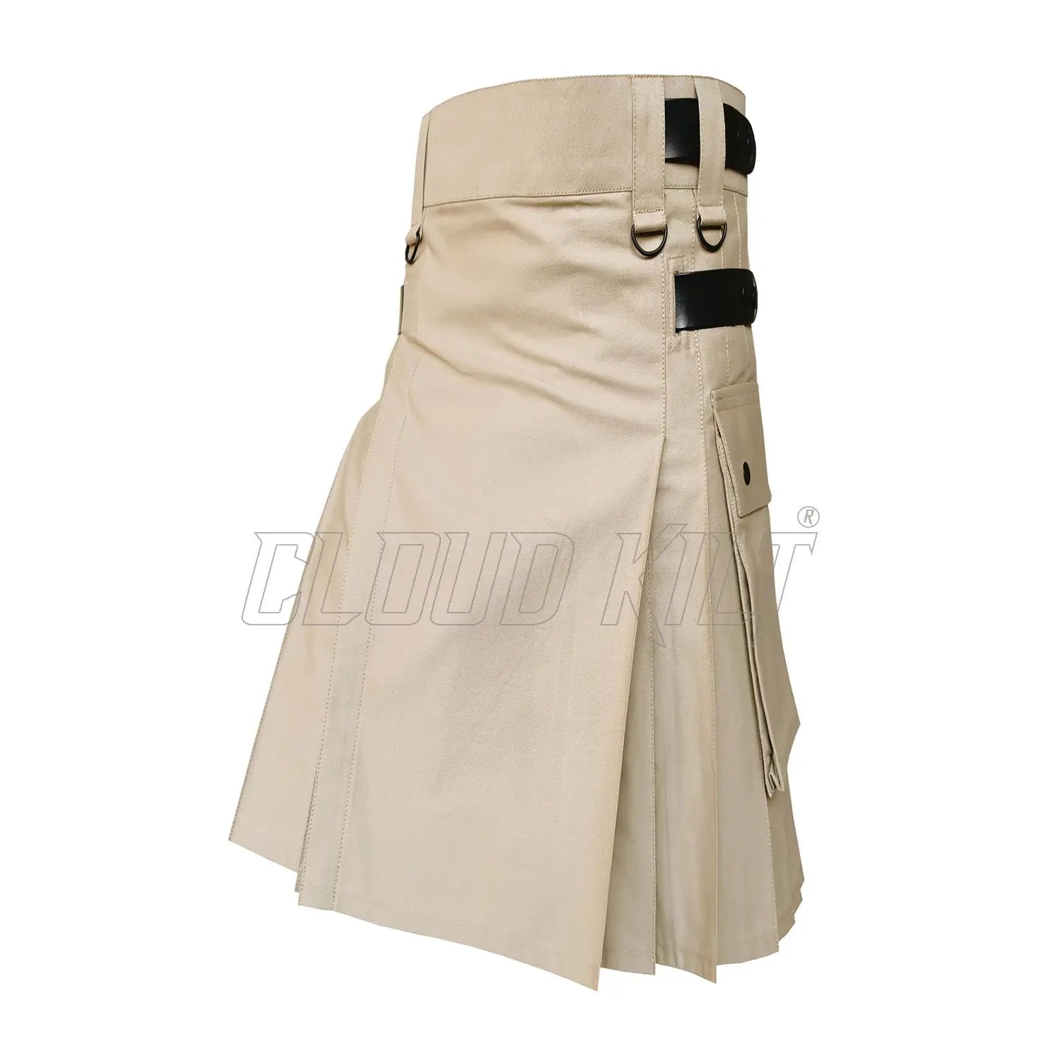 Khaki Utility Modern Deluxe Kilt CLOUD KILT