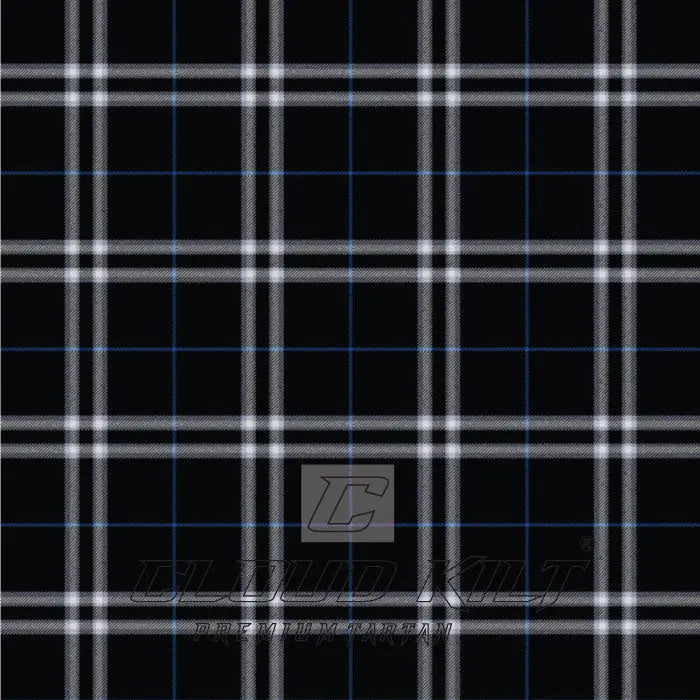 London Fog Black Premium Tartan Kilt CLOUD KILT