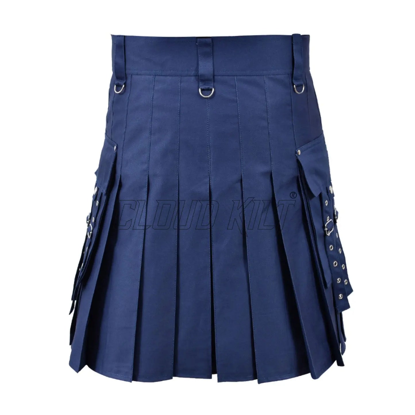 Navy Blue Unique Fashion Utility Kilt For Men CLOUD KILT