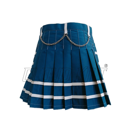 Navy Blue With White Women Utility Fashion Kilt CLOUD KILT