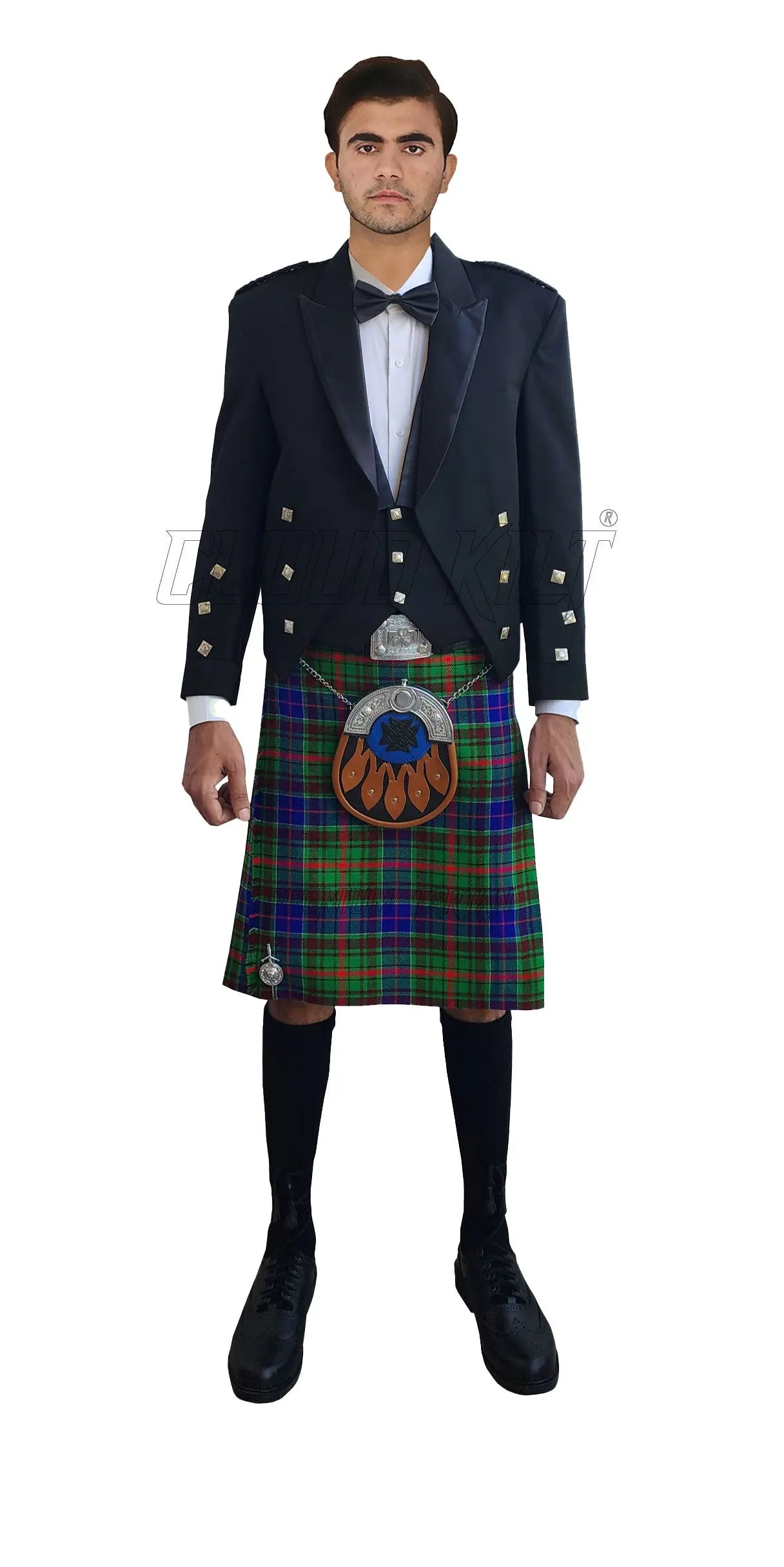 Prince Charlie Kilt Outfit With Clan Adam Tartan Kilt CLOUD KILT