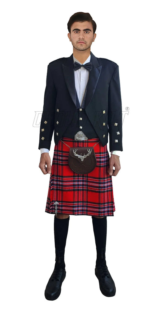 Prince Charlie Kilt Outfit With MacFarlane Modern Tartan Kilt CLOUD KILT