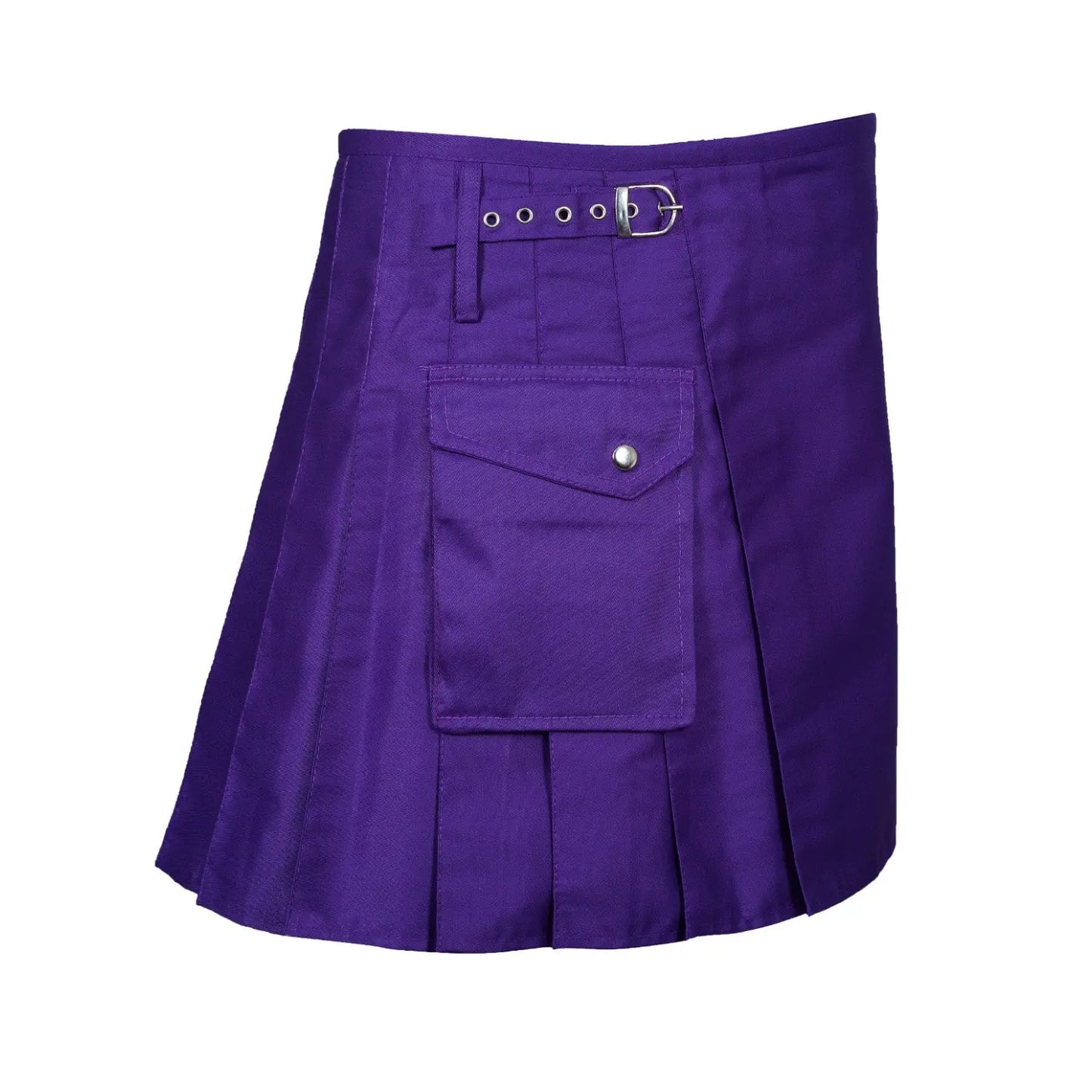 Purple Women Utility Kilt With Cargo Pockets CLOUD KILT