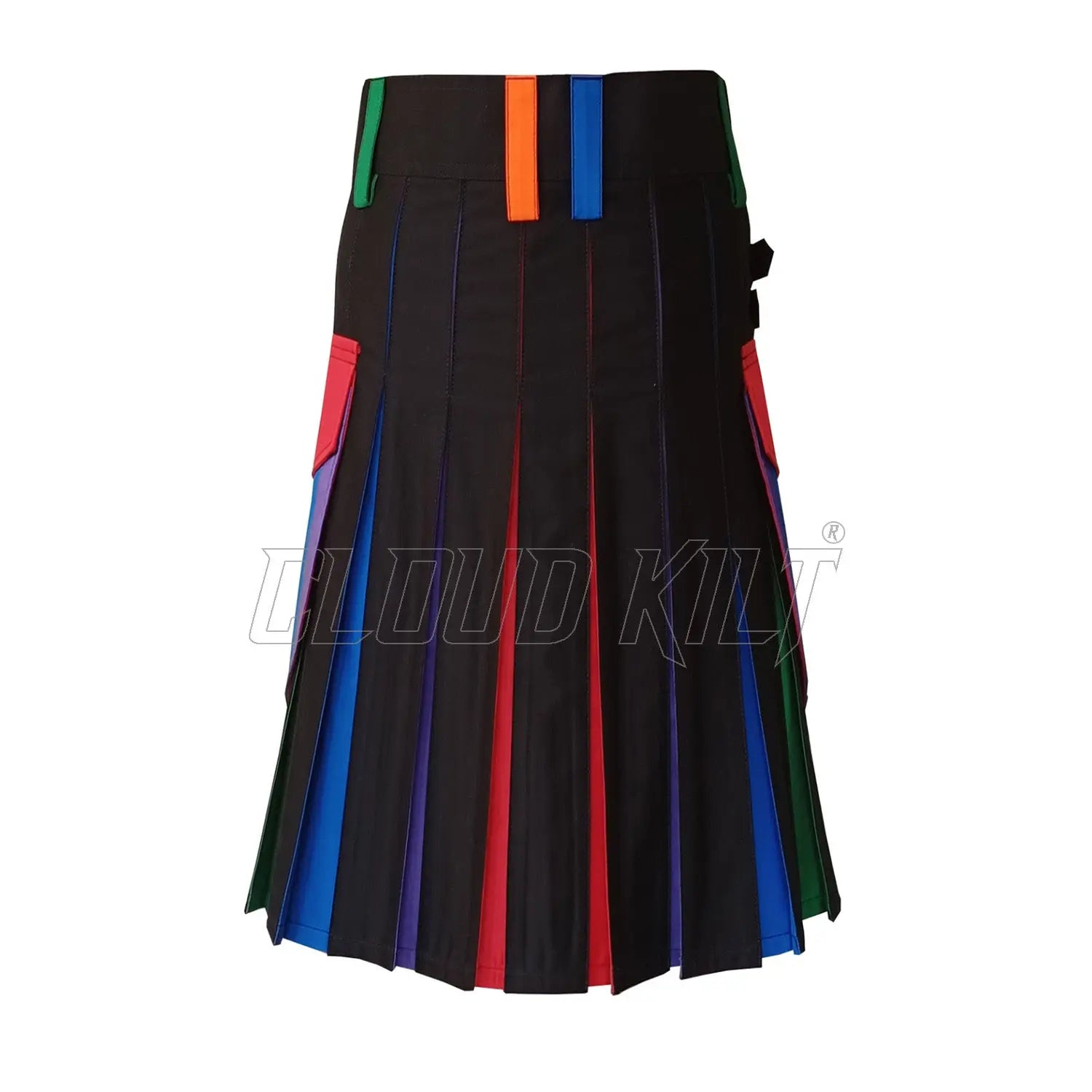 Rainbow Hybrid Box Pleated Kilt CLOUD KILT