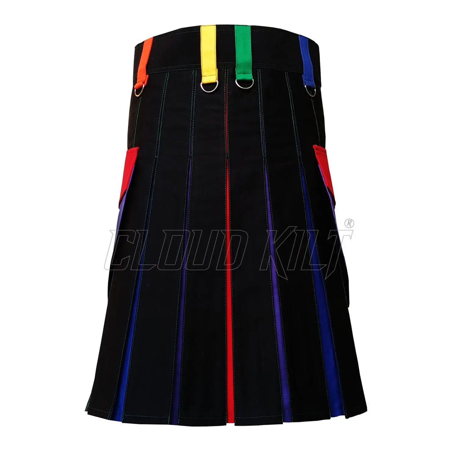 Rainbow Hybrid Kilt With Cargo Pocket CLOUD KILT