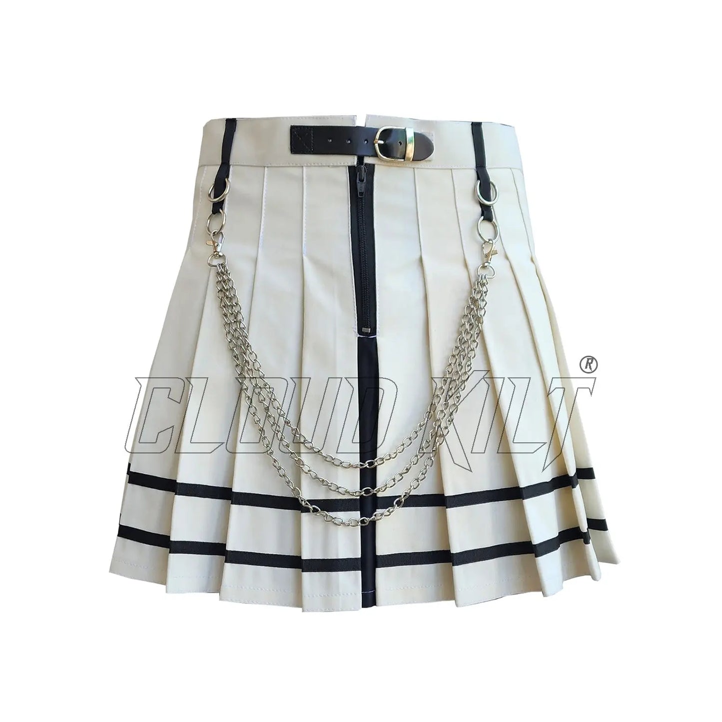 White and Black Women Fashion Kilt CLOUD KILT