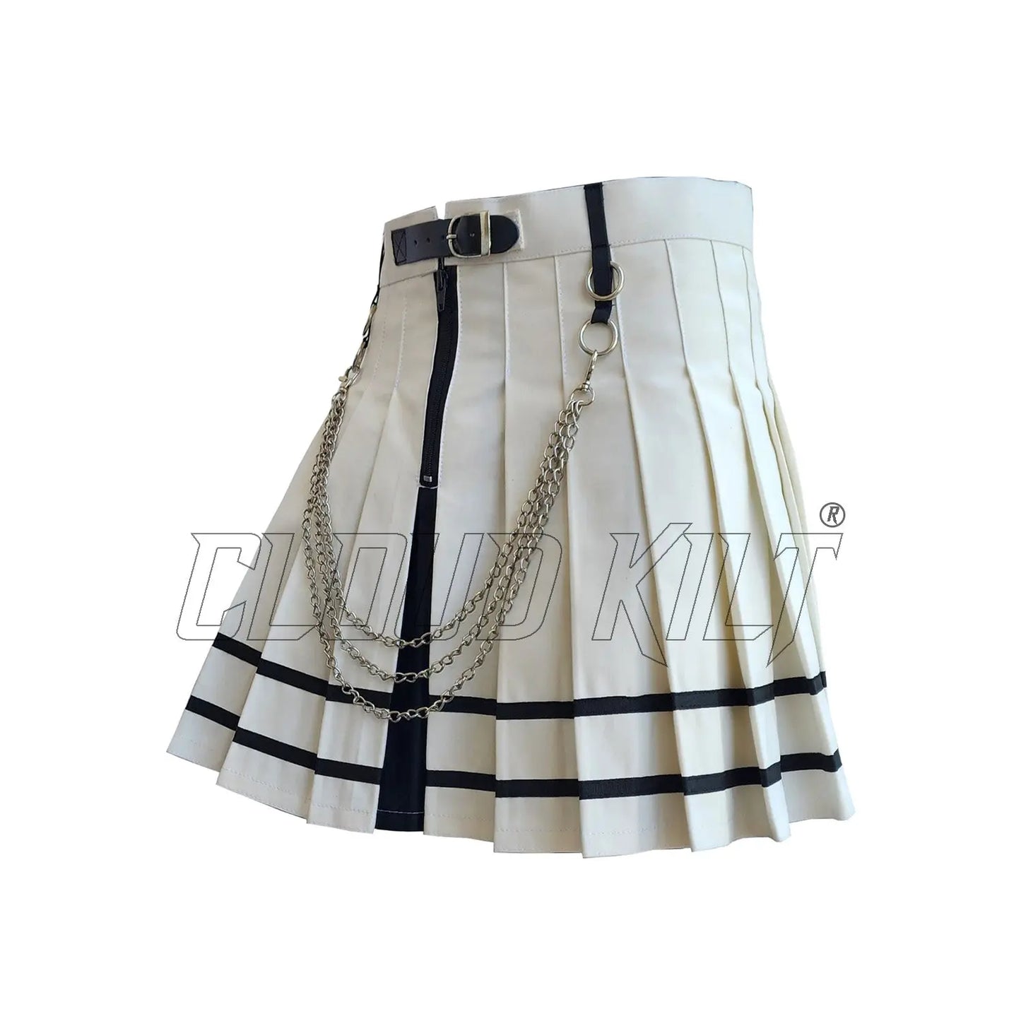 White and Black Women Fashion Kilt CLOUD KILT